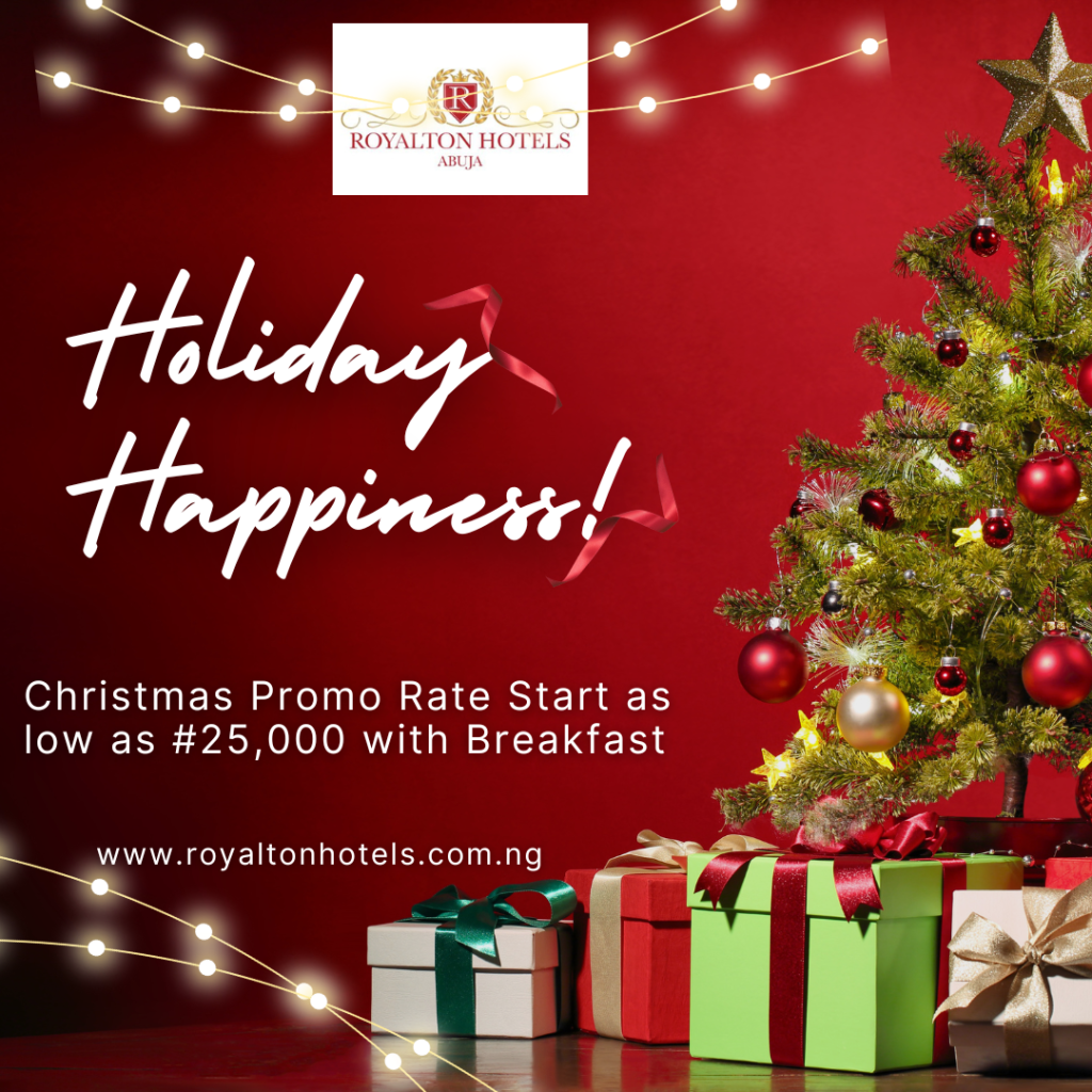 "Royalton Hotel Christmas Promo offers 20% discounts off all room rates"